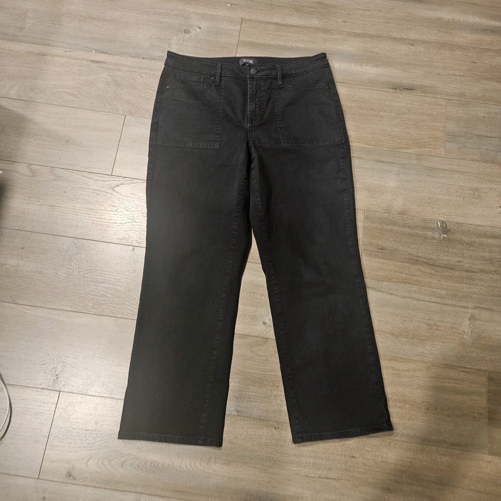 NYDJ Women Jeans Womens 10  Denim‎ Normcore Black Straight Leg 30x29